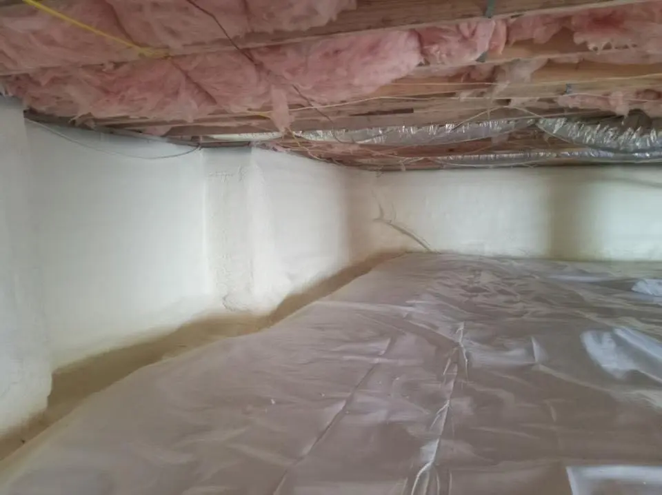 Crawl space encapsulation with closed-cell spray foam for Attic Insulation in Oatfield